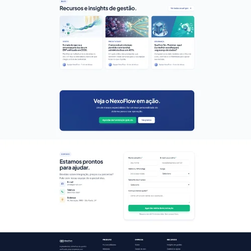 NexoFlow · Site de Marketing SaaS · Gestão Empresarial - Imagem 3