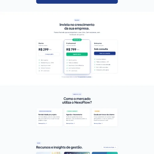 NexoFlow · Site de Marketing SaaS · Gestão Empresarial - Imagem 2