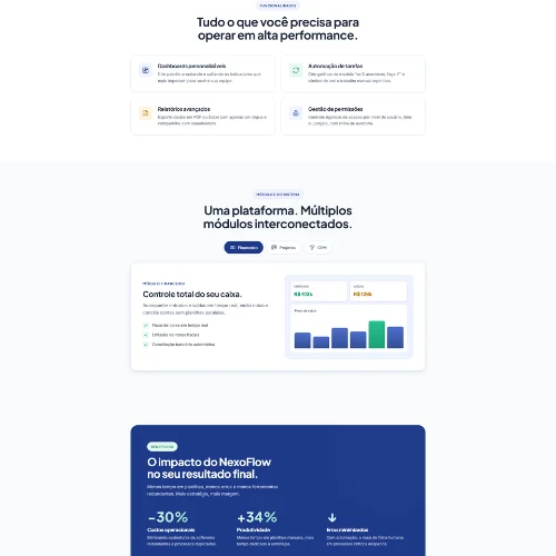 NexoFlow · Site de Marketing SaaS · Gestão Empresarial - Imagem 1